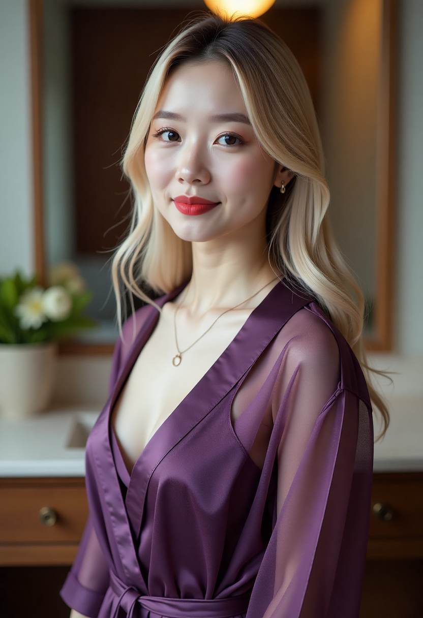 妈妈和儿子在阳台种植绿植