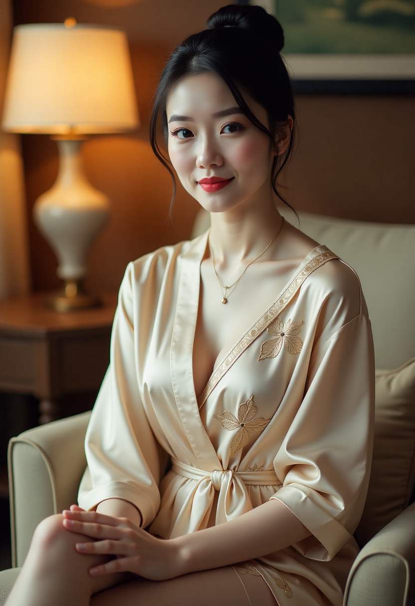 母子周末在街头散步的生活记录